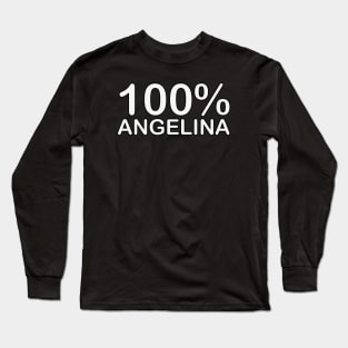 Angelina name couples gifts for boyfriend and girlfriend matching. Long Sleeve T-Shirt